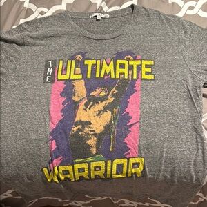 JUNK Food Gray Ultimate Warrior Graphic T-Shirt